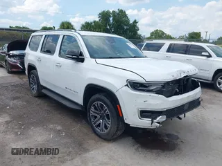 2024 Jeep Wagoneer Series II with VIN 1C4SJUBP0RS126254, listed as a IAAI auction lot 42825977 with 54,258 mi miles and . Bid and sale history available at DreamBid. Image 1.