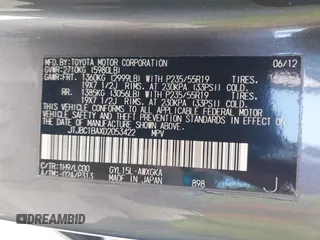2013 Lexus RX 450h with VIN JTJBC1BAXD2053422, listed as a IAAI auction lot 42304531 with 117,035 mi miles and . Bid and sale history available at DreamBid. Image 9.