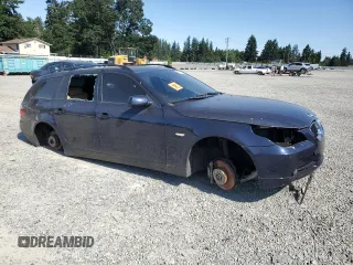 2007 BMW 5 Series 530xi with VIN WBANN73567CN04968, listed as a Copart auction lot 61217315 with 98,153 mi miles and Salvage title. Bid and sale history available at DreamBid. Image 4.