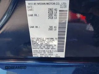 2021 Nissan Altima 2.5 SR with VIN 1N4BL4CV5MN328219, listed as a IAAI auction lot 41287515 with 39,883 mi miles. Bid and sale history available at carsss.com. Image 9.