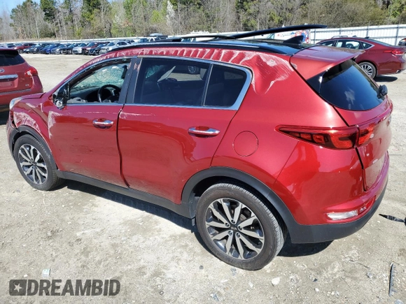 2018 Kia Sportage EX with VIN KNDPN3ACXJ7413370, listed as a Copart auction lot 50343735 with 67,008 mi miles and Salvage Title. Bid and sale history available at DreamBid. Image 2.