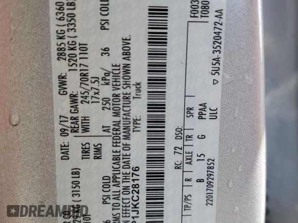 2018 Ford F-150 XL z VIN 1FTEW1CP1JKC28176, wystawiony jako Copart lot #66037815 z przebiegiem 98 084 mil mil oraz Szkoda całkowita • Salvage title. Historia ofert i sprzedaży dostępna na DreamBid. Obrazek 12.