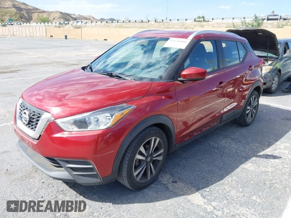 2019 Nissan Kicks S with VIN 3N1CP5CU6KL528557, listed as a IAAI auction lot 41630400 with 72,132 mi miles. Bid and sale history available at carsss.com. Image 2.