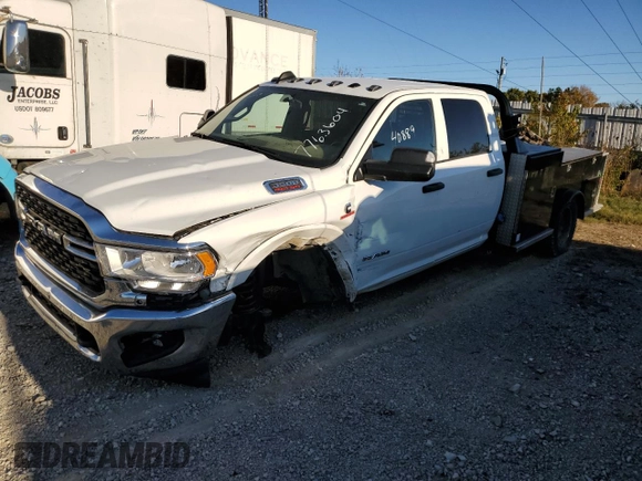 2022 Ram 3500 Tradesman z VIN 3C7WRTCL0NG397884, wystawiony jako Copart lot #77763604 z przebiegiem 40 889 mil mil oraz Nie do naprawy • Non repairable. Historia ofert i sprzedaży dostępna na DreamBid. Obrazek 1.