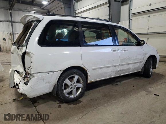 2002 Mazda MPV LX with VIN JM3LW28J320332691, listed as a Copart auction lot 45354325 with 152,780 mi miles and Salvage Title. Bid and sale history available at carsss.com. Image 3.