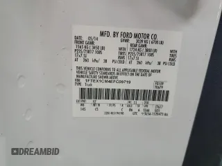 2014 Ford F-150 XL с VIN 1FTEX1CM4EFC09719, выставлен на аукционе Copart как лот 57261365 с пробегом 160 046 миль миль и Чистый • Clean title. История ставок и продаж доступна на DreamBid. Изображение 12.