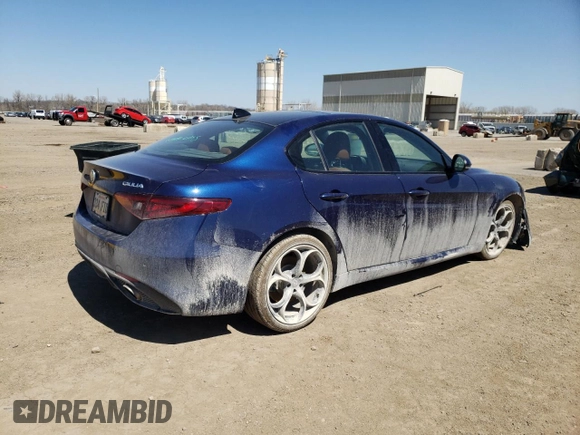 2018 Alfa Romeo Giulia Ti Sport with VIN ZARFAECN6J7583247, listed as a Copart auction lot 47470733 with 57,283 mi miles. Bid and sale history available at carsss.com. Image 3.