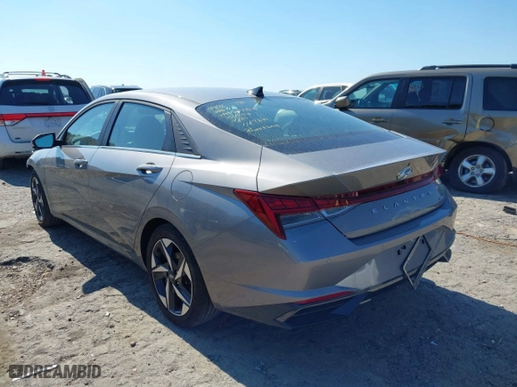 2023 Hyundai Elantra Limited with VIN KMHLP4AG0PU607249, listed as a IAAI auction lot 40685737 with 21,510 mi miles. Bid and sale history available at carsss.com. Image 3.