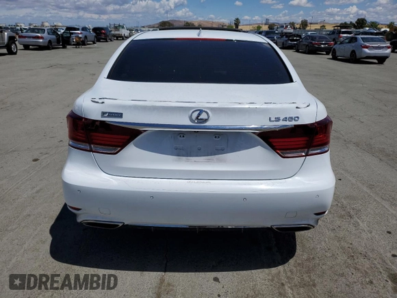 2015 Lexus LS 460 with VIN JTHBL5EF0F5136665, listed as a Copart auction lot 56854765 with 73,875 mi miles and Salvage title. Bid and sale history available at DreamBid. Image 6.