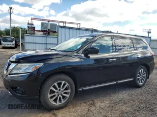 2014 Nissan Pathfinder SL with VIN 5N1AR2MNXEC689039, listed as a Copart auction lot 82457484 with 86,578 mi miles and Salvage Title. Bid and sale history available at DreamBid. Image 1.