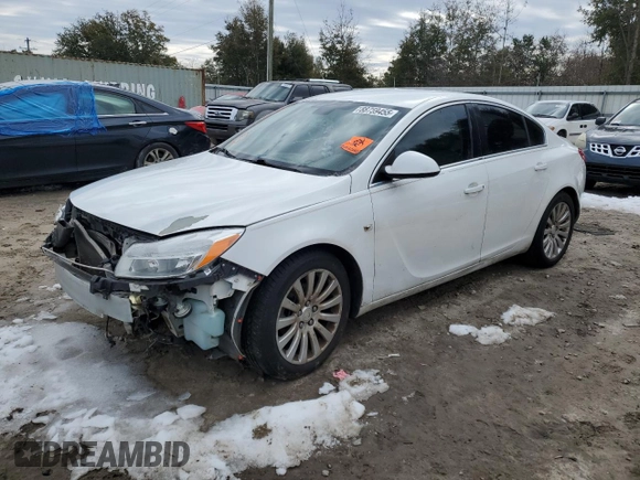 2011 Buick Regal CXL RL1 with VIN W04GN5EC1B1019647, listed as a Copart auction lot 88759455 with 0 mi miles and Salvage Title. Bid and sale history available at carsss.com. Image 1.
