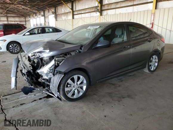 2014 Hyundai Accent GLS with VIN KMHCU4AE5EU765414, listed as a Copart auction lot 42359065 with 114,762 mi miles and Salvage Title. Bid and sale history available at carsss.com. Image 1.