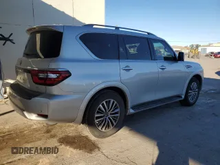 2021 Nissan Armada SL with VIN JN8AY2BA3M9373974, listed as a Copart auction lot 80250994 with 80,141 mi miles and Salvage Title. Bid and sale history available at carsss.com. Image 3.