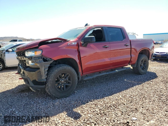 2020 Chevrolet Silverado 1500 Custom Trail Boss with VIN 1GCPYCEFXLZ263005, listed as a Copart auction lot 49859675 with 93,430 mi miles and Salvage Title. Bid and sale history available at DreamBid. Image 1.
