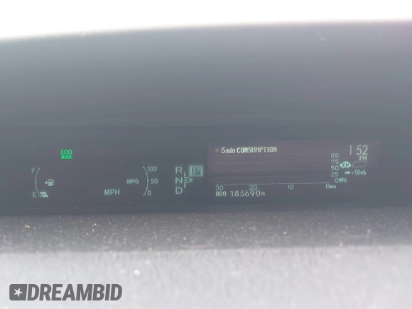 2012 Toyota Prius One z VIN JTDKN3DU4C1550194, wystawiony jako IAAI lot #42354483 z przebiegiem 185 690 mil mil oraz . Historia ofert i sprzedaży dostępna na DreamBid. Obrazek 7.