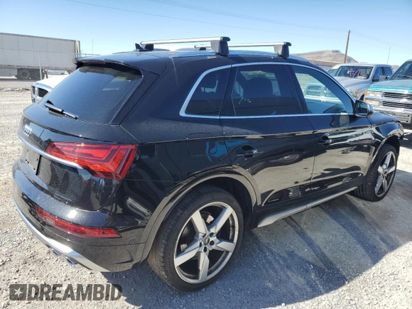2021 Audi SQ5 Premium Plus with VIN WA1A4AFY2M2043965, listed as a Copart auction lot 45873223 with 24,430 mi miles. Bid and sale history available at carsss.com. Image 3.