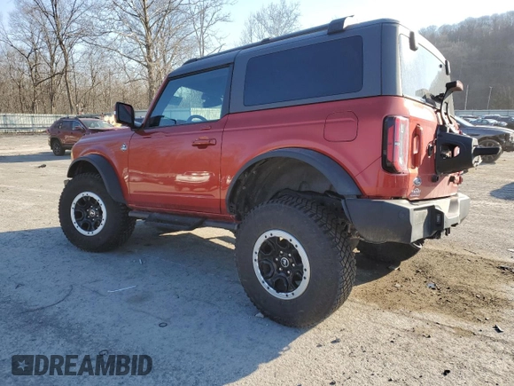 2023 Ford Bronco with VIN 1FMDE5CP1PLB98701, listed as a Copart auction lot 47537875 with 4,297 mi miles and Salvage title. Bid and sale history available at DreamBid. Image 2.