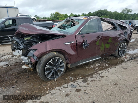2024 Mazda CX-90 Premium with VIN JM3KKDHAXR1107854, listed as a Copart auction lot 60714955 with 7,802 mi miles and Salvage title. Bid and sale history available at DreamBid. Image 1.