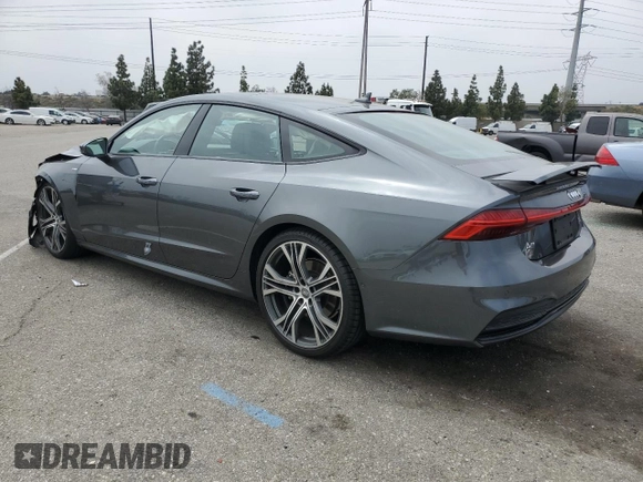 2020 Audi A7 Prestige with VIN WAUV2AF28LN057212, listed as a Copart auction lot 55405124 with 45,090 mi miles and Salvage Title. Bid and sale history available at carsss.com. Image 2.
