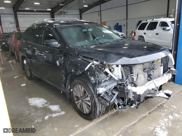 2017 Nissan Pathfinder S with VIN 5N1DR2MM1HC653958, listed as a Copart auction lot 82547254 with 76039 miles and Salvage Title. Bid and sale history available at carsss.com. Image 4.