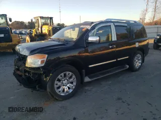 2015 Nissan Armada Platinum z VIN 5N1BA0NF3FN606337, wystawiony jako Copart lot #85055624 z przebiegiem 74 527 mil mil oraz Czysty tytuł • Clean title. Historia ofert i sprzedaży dostępna na DreamBid. Obrazek 1.