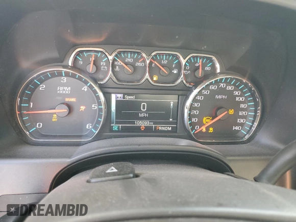 2015 Chevrolet Silverado 1500 LTZ with VIN 3GCUKSEJ4FG353967, listed as a Copart auction lot 51272035 with 105,093 mi miles and Salvage Title. Bid and sale history available at carsss.com. Image 9.