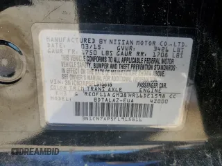 2015 Nissan Versa SV with VIN 3N1CN7AP5FL915816, listed as a Copart auction lot 49600625 with 164,891 mi miles and Clean Title. Bid and sale history available at carsss.com. Image 12.