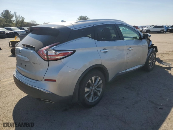 2016 Nissan Murano SL with VIN 5N1AZ2MH4GN108538, listed as a Copart auction lot 48416645 with 63,999 mi miles and Salvage Title. Bid and sale history available at carsss.com. Image 3.