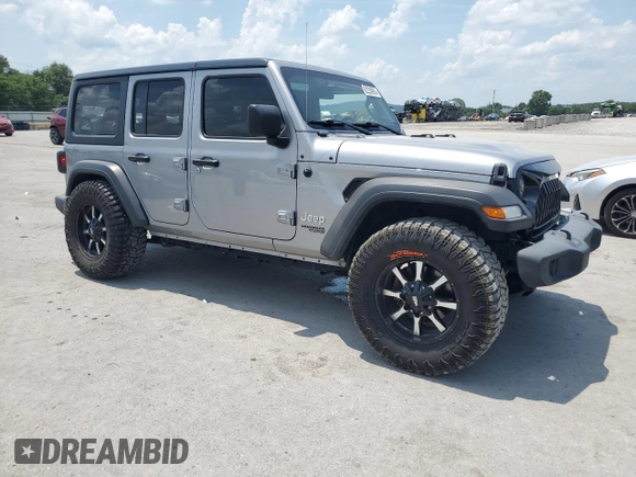 2021 Jeep Wrangler Unlimited Sport with VIN 1C4HJXDG7MW521106, listed as a Copart auction lot 62230955 with 52,358 mi miles and Salvage title. Bid and sale history available at DreamBid. Image 4.