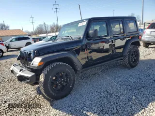 2021 Jeep Wrangler Unlimited Willys Sport with VIN 1C4HJXDG2MW569922, listed as a Copart auction lot 44619615 with 47,641 mi miles and Salvage Title. Bid and sale history available at DreamBid. Image 1.