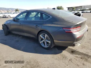 2023 Genesis G80 2.5T with VIN KMTGA4SC1PU166008, listed as a Copart auction lot 79831594 with 12,628 mi miles and Salvage Title. Bid and sale history available at DreamBid. Image 2.
