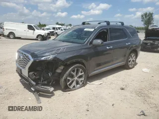 2021 Hyundai Palisade Limited with VIN KM8R5DHEXMU268502, listed as a Copart auction lot 62452025 with 50,275 mi miles and Salvage title. Bid and sale history available at DreamBid. Image 1.