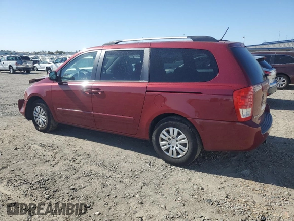 2012 Kia Sedona LX with VIN KNDMG4C79C6483194, listed as a Copart auction lot 77485374 with 110,831 mi miles and Salvage Title. Bid and sale history available at carsss.com. Image 2.