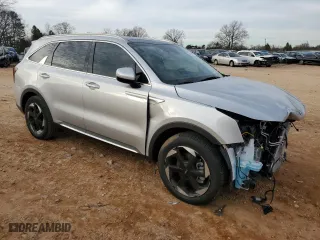 2025 Kia Sorento Hybrid EX with VIN KNDRH4JG9S5290585, listed as a Copart auction lot 42186835 with 387 mi miles and Salvage Title. Bid and sale history available at carsss.com. Image 4.