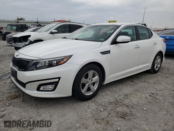 2015 Kia Optima LX z VIN KNAGM4A78F5645140, wystawiony jako Copart lot #53364945 z przebiegiem 91 649 mil mil oraz Szkoda całkowita • Salvage title. Historia ofert i sprzedaży dostępna na DreamBid. Obrazek 1.