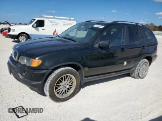 2002 BMW X5 3.0i with VIN 5UXFA53532LP39066, listed as a Copart auction lot 77736044 with 0 mi miles and Salvage Title. Bid and sale history available at carsss.com. Image 1.