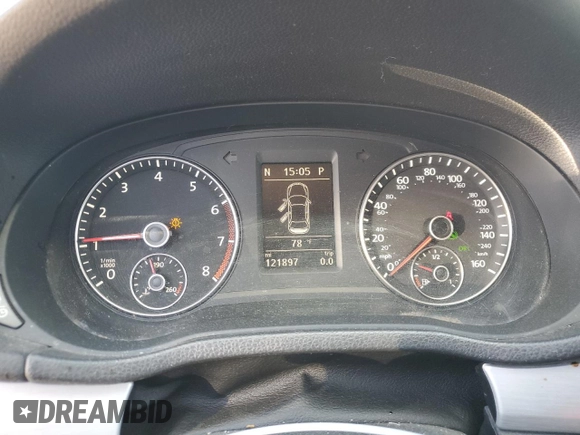 2013 Volkswagen Passat SE w/Sunroof with VIN 1VWBP7A39DC020674, listed as a Copart auction lot 52454205 with 121,897 mi miles and Salvage Title. Bid and sale history available at carsss.com. Image 9.