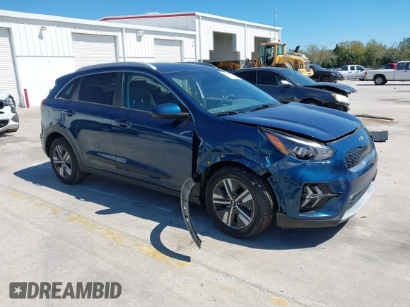 2021 Kia Niro LX with VIN KNDCB3LC1M5471386, listed as a IAAI auction lot 41752763 with 34,609 mi miles. Bid and sale history available at carsss.com. Image 1.
