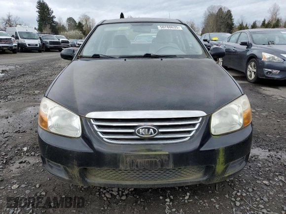 2009 Kia Spectra EX with VIN KNAFE222295664027, listed as a Copart auction lot 50788635 with 118,563 mi miles and Clean title. Bid and sale history available at DreamBid. Image 5.