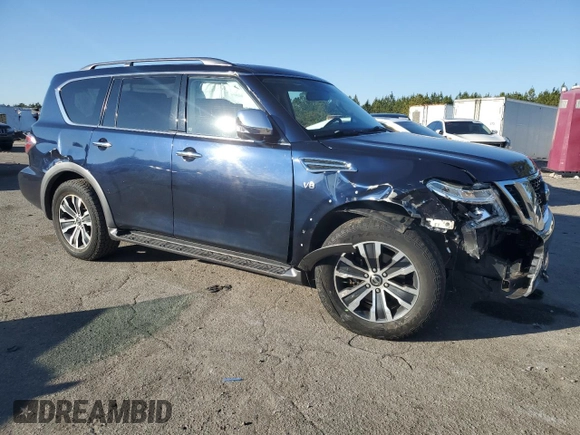 2020 Nissan Armada SL with VIN JN8AY2ND4L9109098, listed as a Copart auction lot 87812305 with 88,339 mi miles and Salvage Title. Bid and sale history available at carsss.com. Image 4.