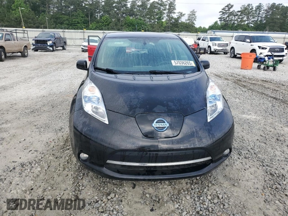 2013 Nissan LEAF SV with VIN 1N4AZ0CP1DC408729, listed as a Copart auction lot 57036265 with 72,881 mi miles and Salvage title. Bid and sale history available at DreamBid. Image 5.