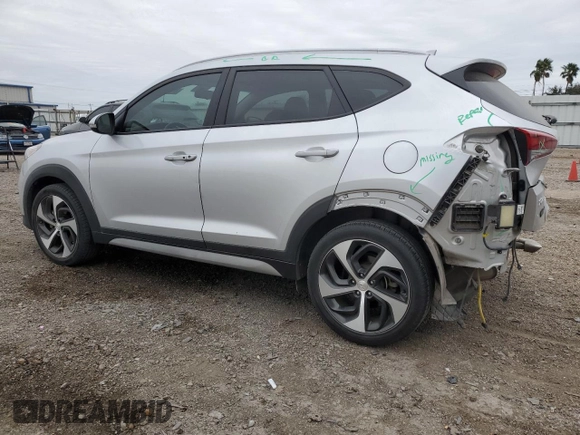 2018 Hyundai Tucson Sport with VIN KM8J33AL7JU772071, listed as a Copart auction lot 87583645 with 56,482 mi miles and Salvage Title. Bid and sale history available at carsss.com. Image 2.