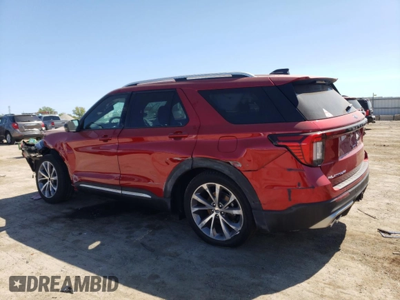 2025 Ford Explorer Platinum with VIN 1FMWK8HC6SGA30403, listed as a Copart auction lot 69964764 with 1,670 mi miles and Salvage title. Bid and sale history available at DreamBid. Image 2.
