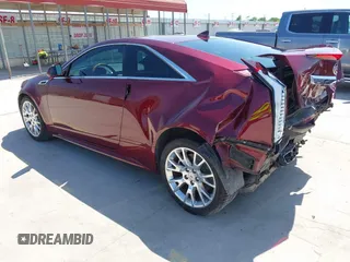 2014 Cadillac CTS Coupe Premium with VIN 1G6DD1E35E0179287, listed as a IAAI auction lot 41975243 with 92,851 mi miles. Bid and sale history available at carsss.com. Image 3.