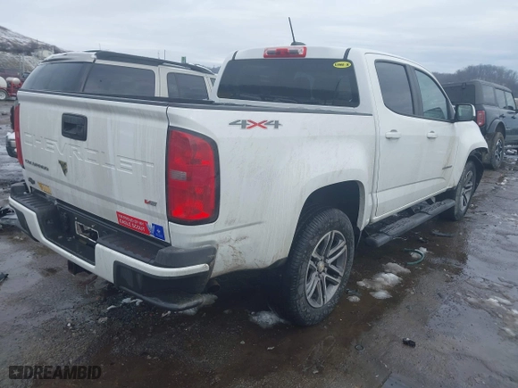 2021 Chevrolet Colorado 4WD Work Truck with VIN 1GCGTBEN5M1291133, listed as a IAAI auction lot 41562636 with 102,721 mi miles. Bid and sale history available at carsss.com. Image 4.