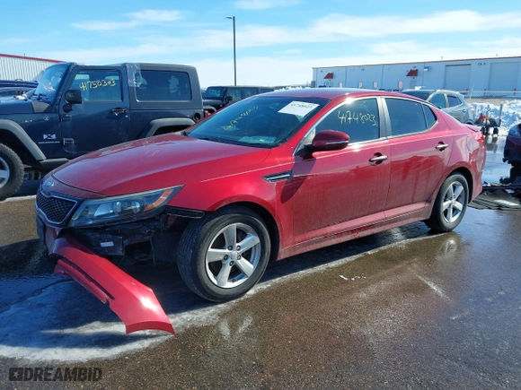 2015 Kia Optima LX with VIN 5XXGM4A79FG517679, listed as a IAAI auction lot 41748023 with 125,666 mi miles. Bid and sale history available at carsss.com. Image 15.