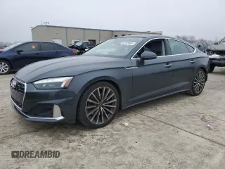 2021 Audi A5 Sportback Premium Plus with VIN WAUCBCF55MA029552, listed as a Copart auction lot 44165945 with 59,824 mi miles and Salvage Title. Bid and sale history available at carsss.com. Image 1.