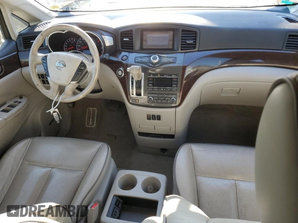 2012 Nissan Quest LE z VIN JN8AE2KP8C9046806, wystawiony jako Copart lot #50597845 z przebiegiem 148 153 mil mil oraz Szkoda całkowita • Salvage title. Historia ofert i sprzedaży dostępna na DreamBid. Obrazek 8.