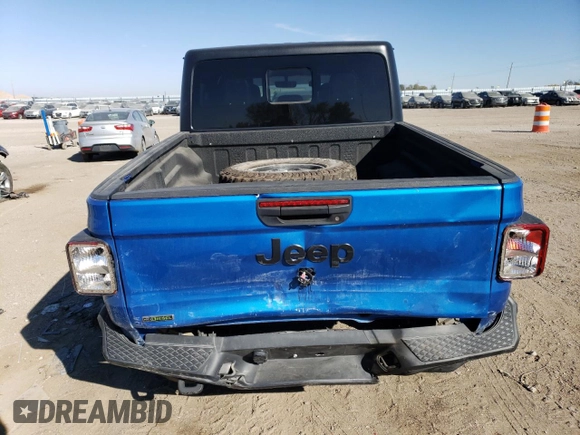2022 Jeep Gladiator Willys with VIN 1C6JJTAM3NL132056, listed as a Copart auction lot 75723014 with 36,195 mi miles and Salvage title. Bid and sale history available at DreamBid. Image 6.