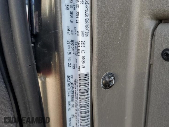 2003 Jeep Wrangler Sahara with VIN 1J4FA59S83P318057, listed as a Copart auction lot 58781495 with 102,571 mi miles and Clean title. Bid and sale history available at DreamBid. Image 13.